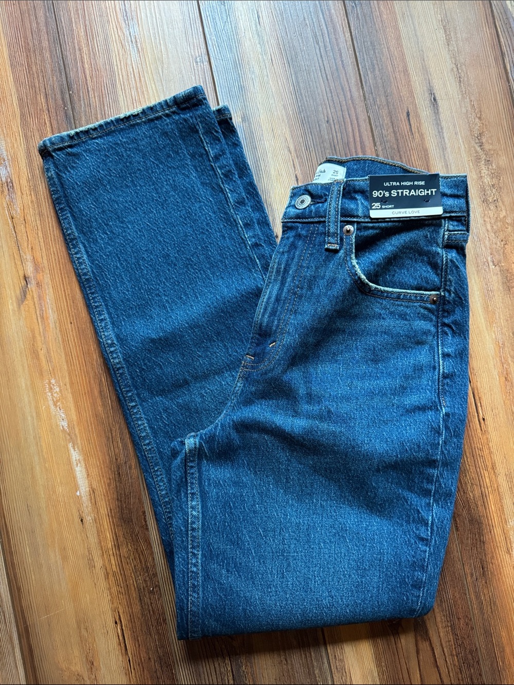 Abercrombie & Fitch ultra high rise 90’s straight curve love size 25 short - Picture 5 of 6